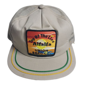 Top Of The Line Alfalfa Tan Vintage Union Seed Snapback‎ Hat